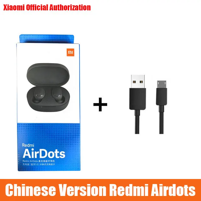 Xiaomi Redmi Airdots наушники-вкладыши TWS Bluetooth 5,0 наушники стерео Беспроводной активный Шум отмена с микрофоном громкой связи - Цвет: As the picture