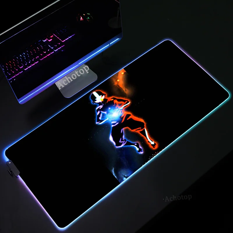 

Avatar The Last Airbender Large Mouse Pad PC Gamers LED Light Gaming Keyboard Mouse Pad Laptop Notebook Desk Mat For CSGO Dota