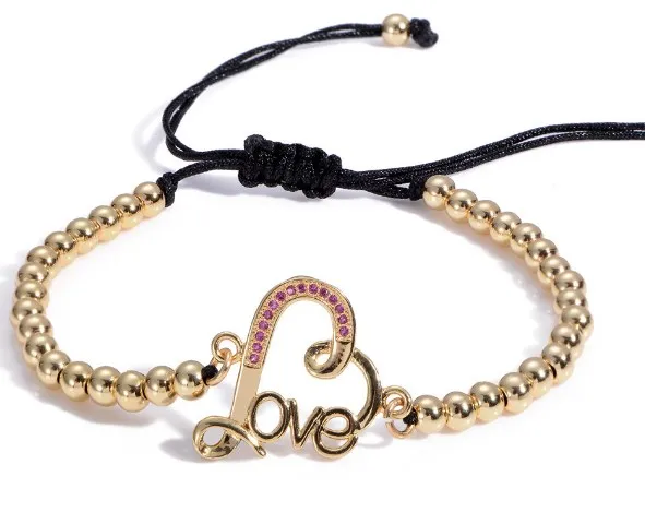 Регулируемый браслет из циркония с микрозакрепкой fg35|Цепочки и браслеты| |