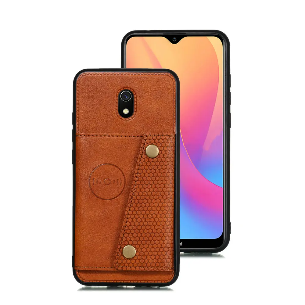 Флип чехол для Redmi 8 8A Роскошный кошелек с отделением карт автомобильный