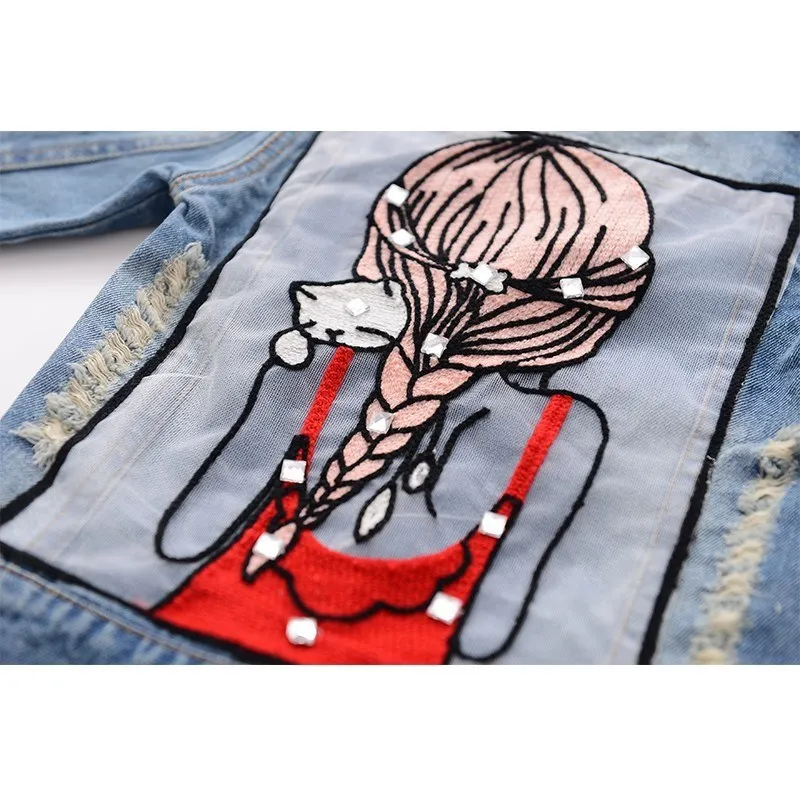 Джинсовая куртка для мальчиков и девочек модная верхняя одежда из денима с