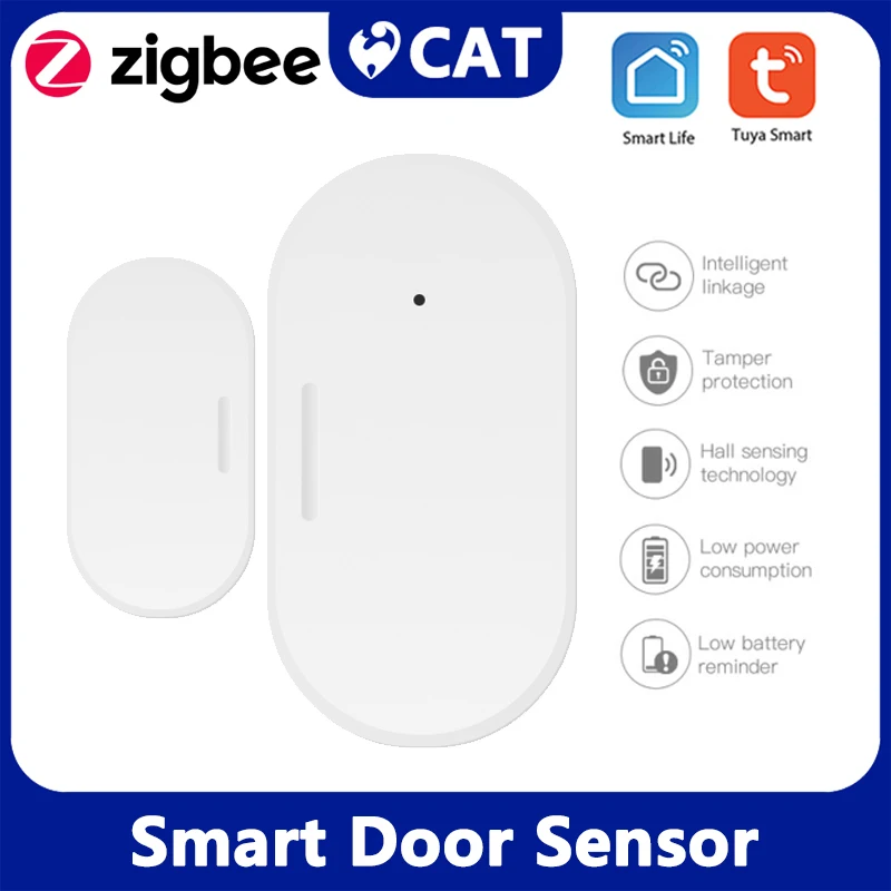 

Tuya Smart ZigBee Door Sensor Door Open / Closed Detectors Magnetic Switch Window Sensor Home Security Alert Security Alarm Hot