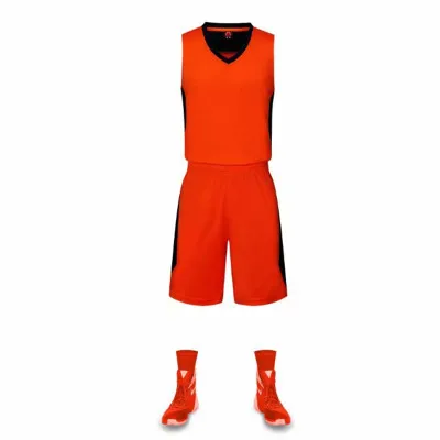 orange black Футбольная майка для детей и взрослых, комплект дышащей команды, спортивный костюм, форма, майки, Футбольная майка, индивидуальный номер - Цвет: orange black