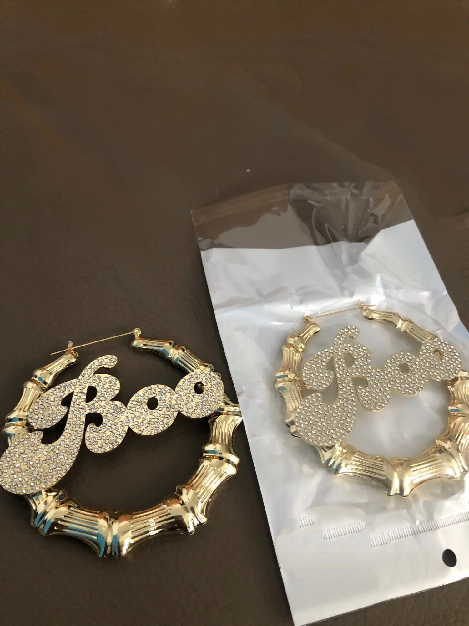 

Gosun Popular Custom Name With Diamond Bling Earrings Bamboo Circle Point Earrings Stainless Steel Customize Round Jewelry Gifts