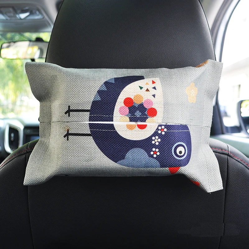 Мультяшная автомобильная коробка для салфеток подвесной столик хранения на