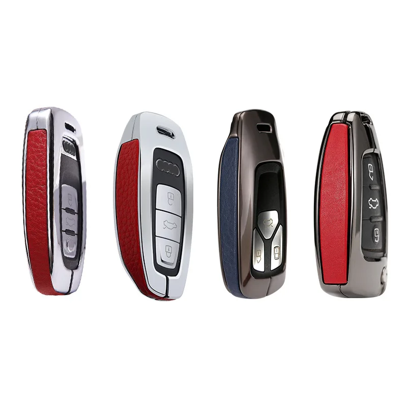 

Zinc alloy+Silicone Car Key Cover Case For Audi A3 A4 B9 A6 C8 A7 S7 4K A8 D5 S8 Q7 SQ7 Q8 SQ8 2018 2019 2020 2021 Accessories