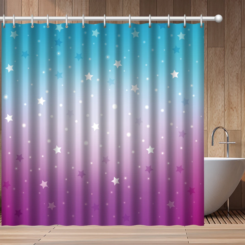 Занавеска для ванной с 3d принтом радуги водонепроницаемая моющаяся шторка душа