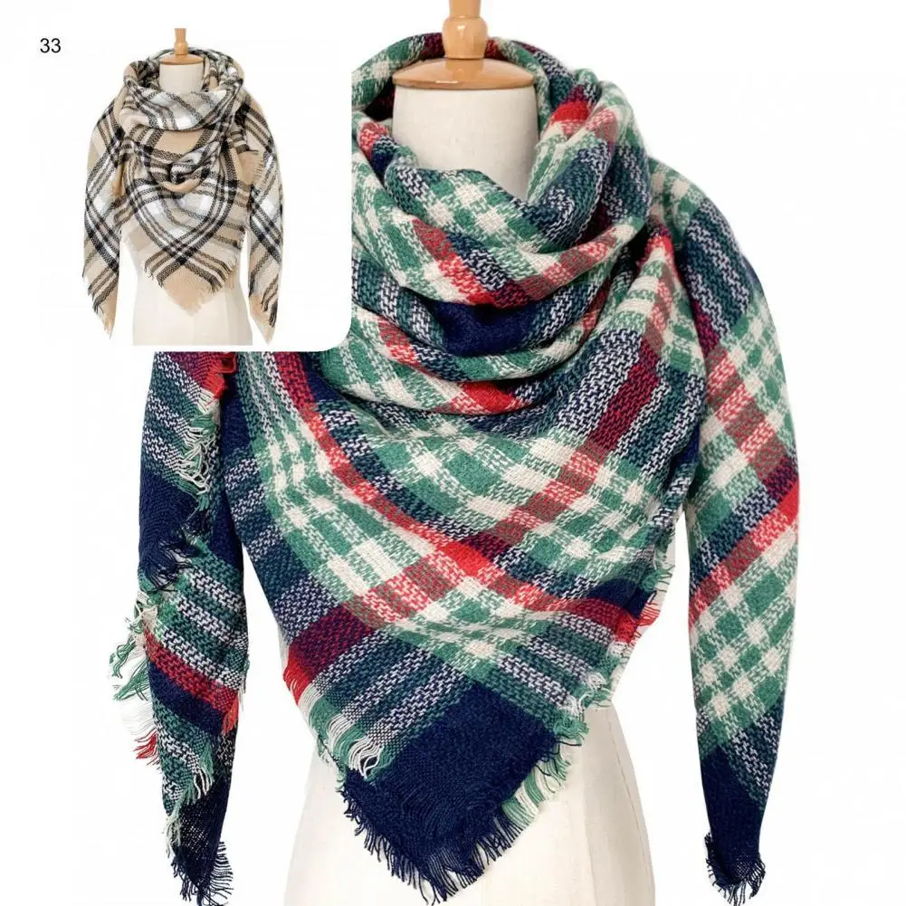 

Classy Winter Women Patchwork Scarf Scarf Wrap Fashionable Keep Warmth