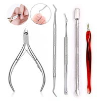 234pcs nail tools set dead skin pushers remover silver cuticle nippers scissors stainless steel nail art manicure accessories
