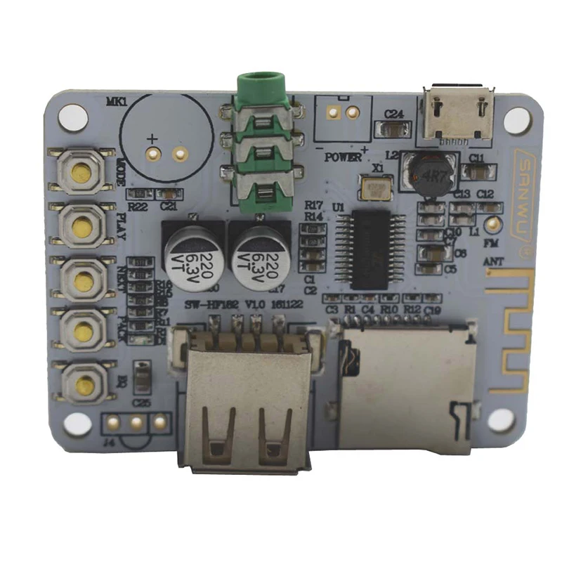 HF182 стерео Bluetooth V2.1 плата цифрового усилителя с USB слотом для TF карты