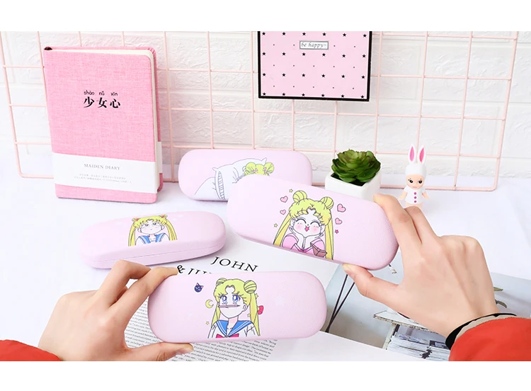 Mimiyou высококачественные Мультяшные полиуретановые футляры для очков, Модные Портативные прямоугольные солнцезащитные очки, сумка, защита для очков