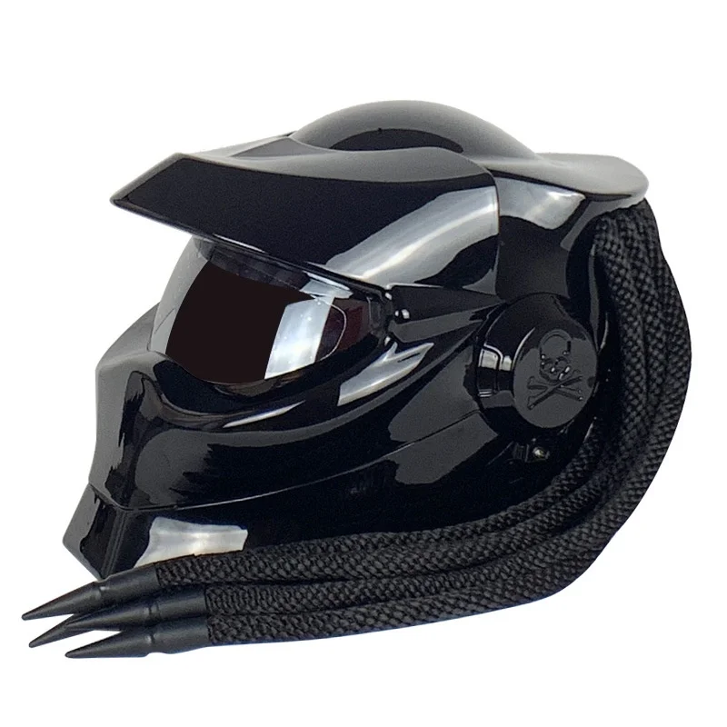 Predator Helmet Motorcycle Crash Cap Locomotive Motorcross Dirt Bike Motorcycle Accessories Full Face Helmet Cool Fashion 730A