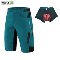 wosawe summer mens cycling shorts mountain bike shorts breathable outdoor sports mtb riding road mountain bike short trousers