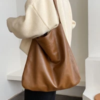 womens leather bag pu leather large capacity shopping bag fashion leisure light luxury diagonal straddle portable shoulder bag