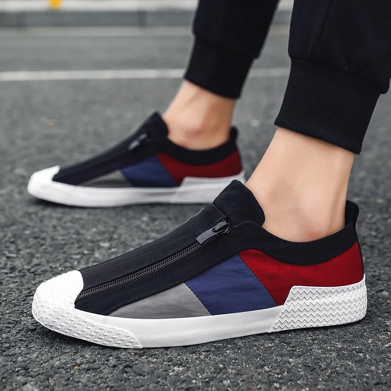 

Mixed Color Canvas Shoes Loafers Men Vulcanize Shoes Man Casual Breathable Fashion High Quality Shoe Mens Leisure Shoes Adult