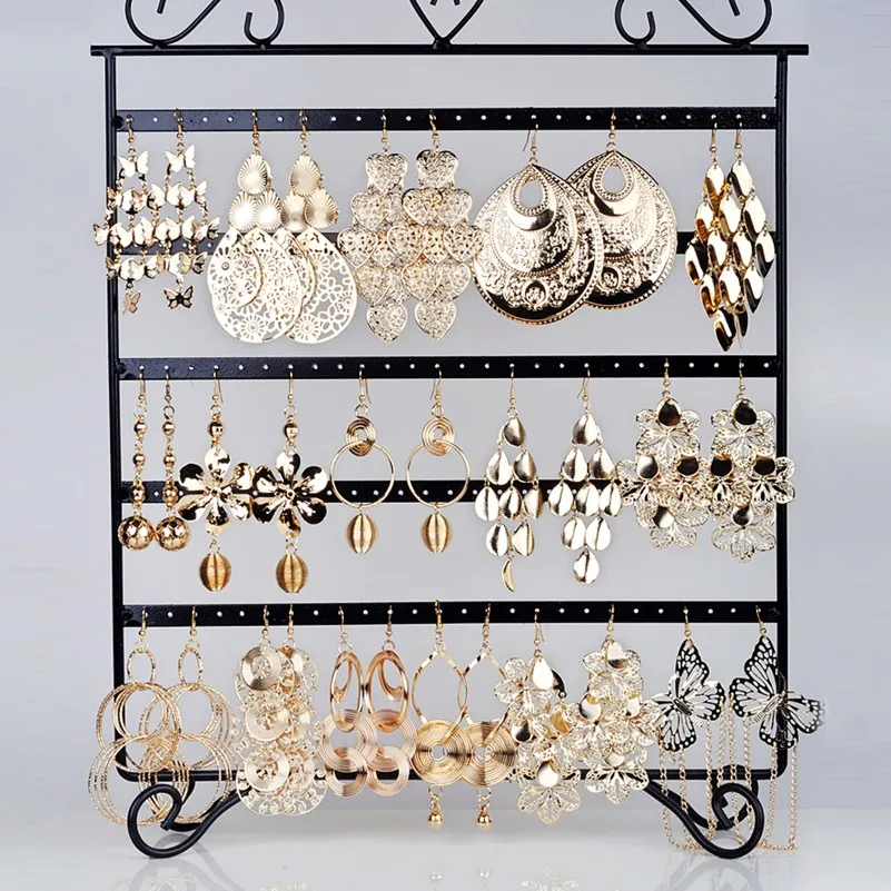 

Wholesale 12Pair Earrings Mix Style Gold Color Korean Drop Earrings For Women Vintage Jewelry Party Wedding Bridal Accessories