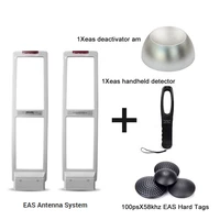 eas system security door am alarm with hard labels tags deactivator handheld frequency tester