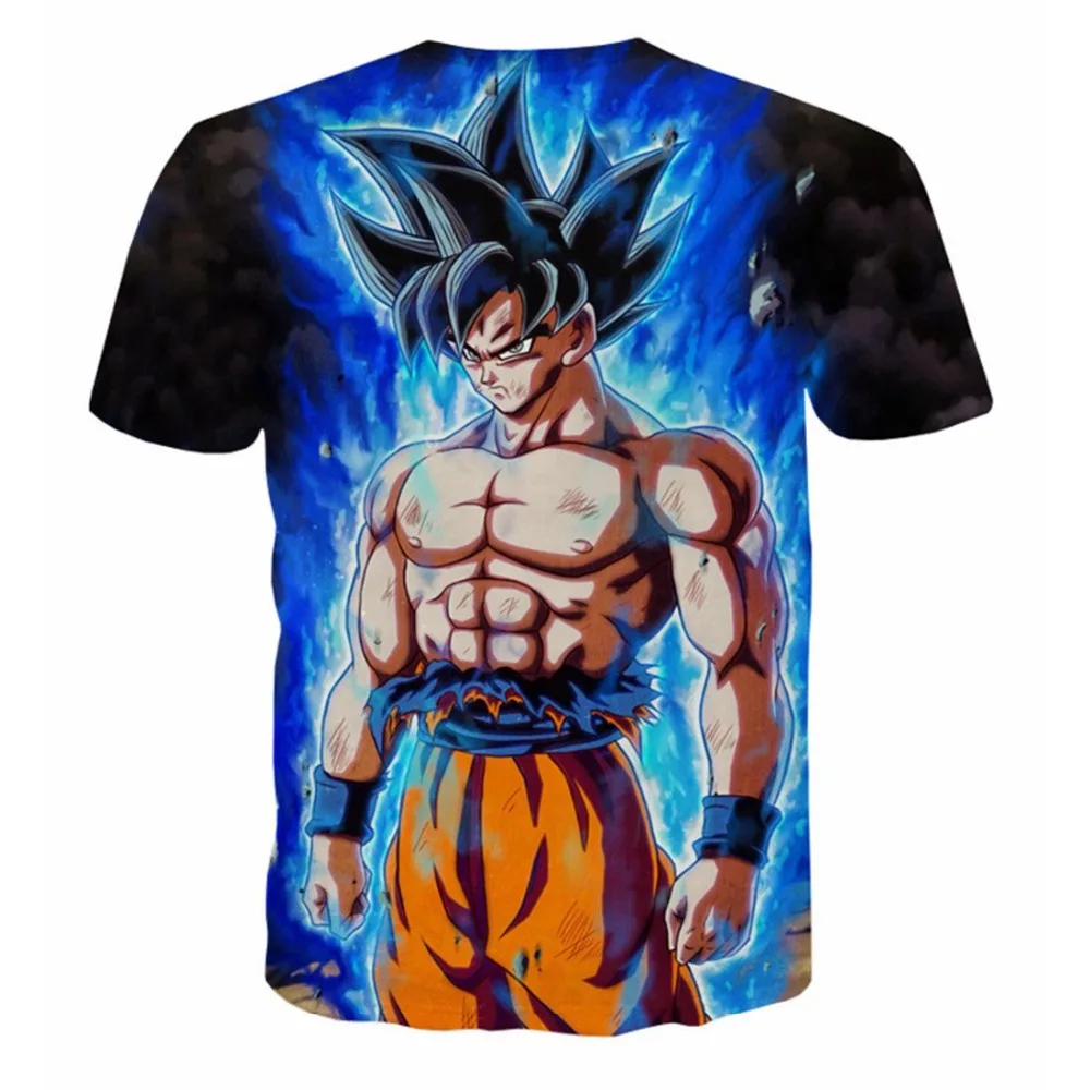 2019 Новая летняя футболка Goku Мужская/Женская Повседневная модная одежда для