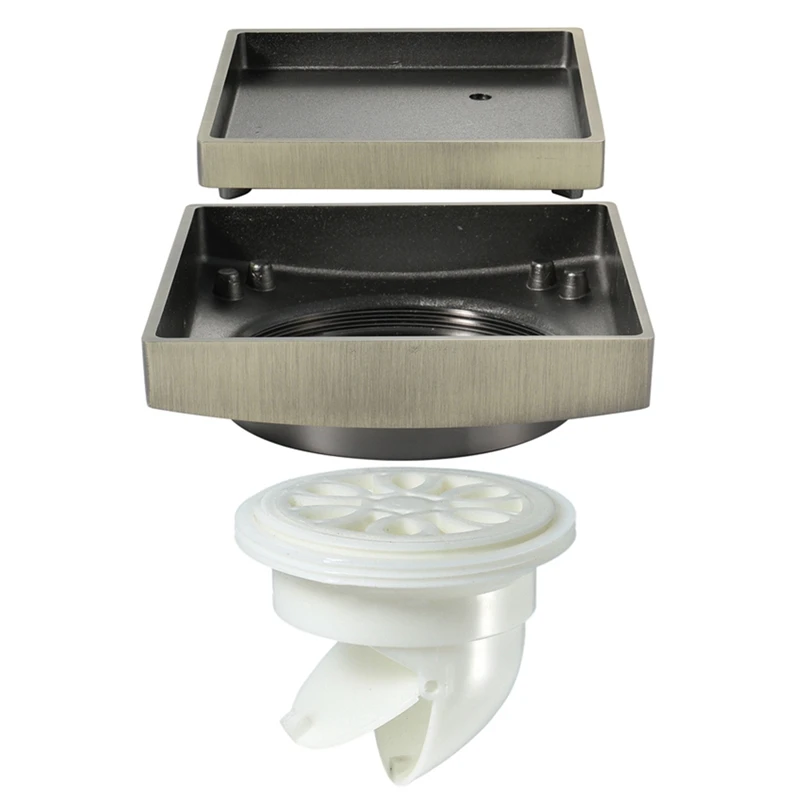 

Медный квадратный дренажный Слив для ванной и душа с невидимым дезодорантом и защитой от насекомых