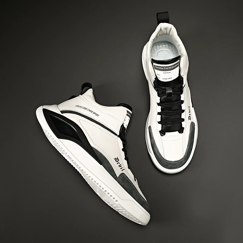 

Mens Walking Shoes Shoes For Men Sports Chunky Sneakers High Top Big White Trainers Men's Winter Man Casual Gym Male