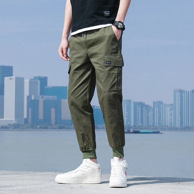 

Overalls Men's Korean Version Trend Casual Pants Joggers College Brand Spring Men Cargo Trousers 2022