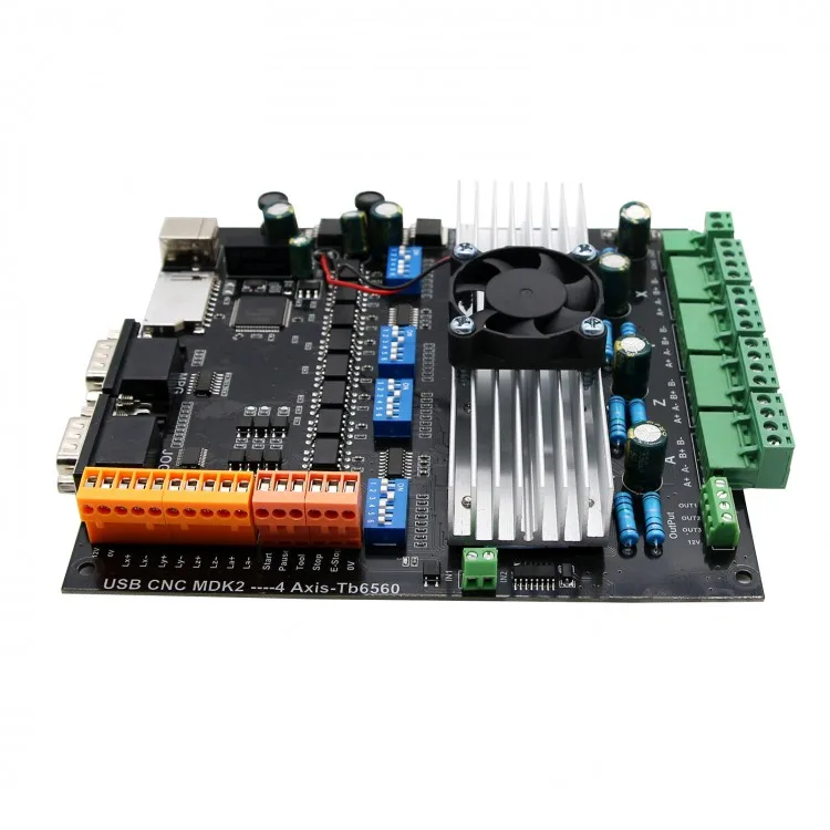 

4 Axis Stepper Motor CNC Controller Driver Board 3.5A/24V Interface for SD Card MPG USB CNC MDK2-4 Axis-Tb6560