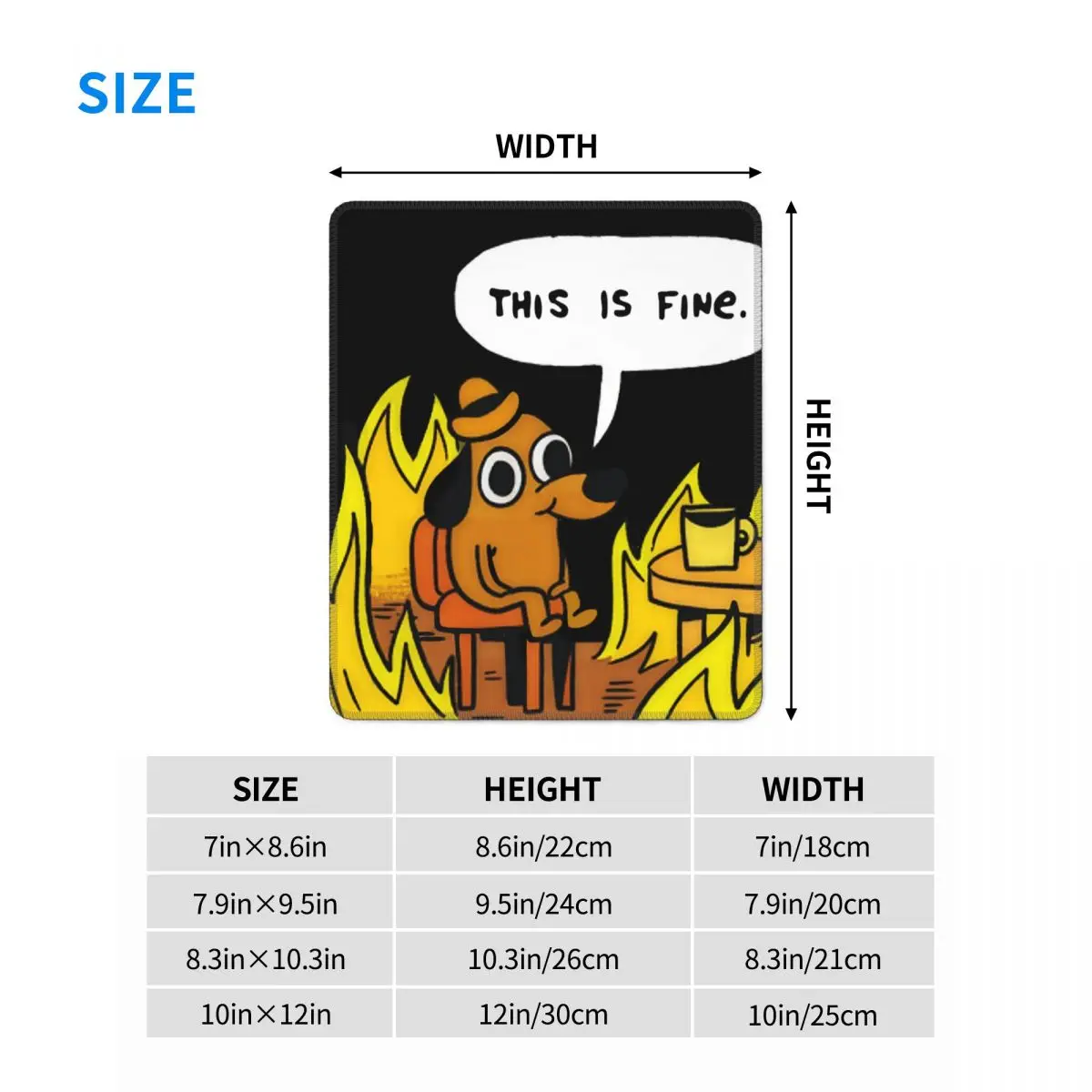 Это отличная собака огонь мем игровой коврик для мыши смешной комикс мультфильм