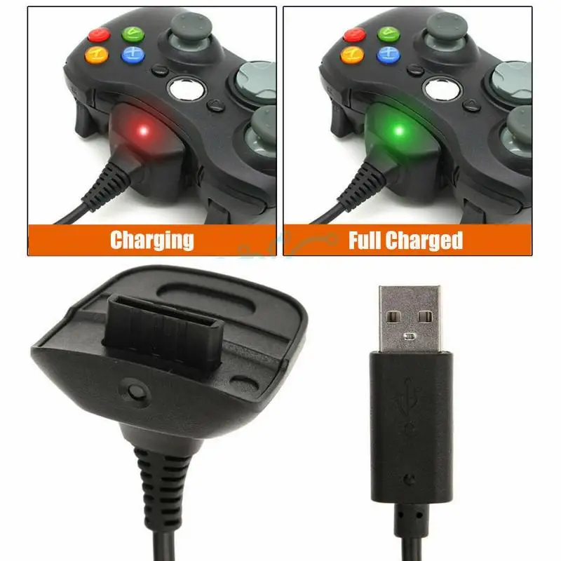 

Wireless Game Controller Gamepad Joystick Power Supply Charger Cable Game Cables With 4800mAh Rechargeable Battery For Xbox 360