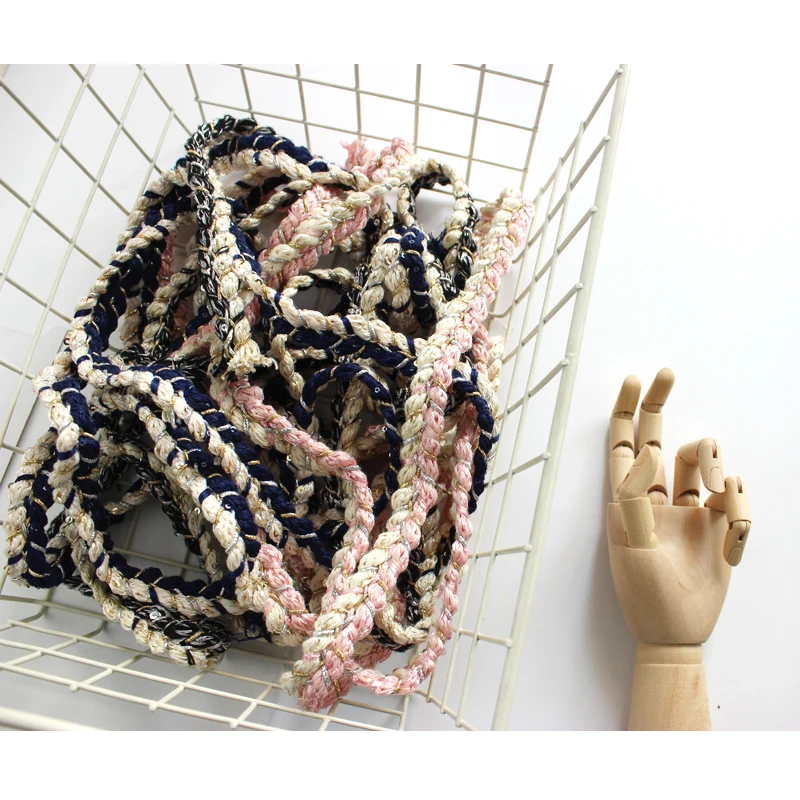 1 ярд 5 см золотая тесьма отделка хлопковая веревка блестки блестящая швейный