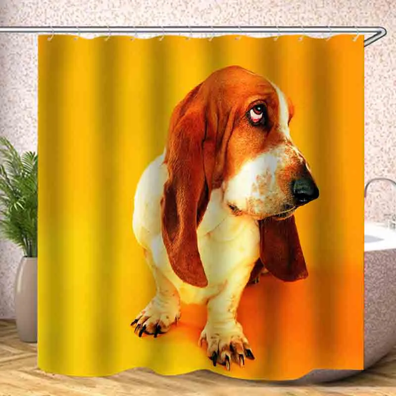 Французская собака породы бульдог занавеска для ванной душа s Ткань
