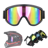 2021 fashion new men women ski goggles scooter atv helmet eyewear velar tinted off road motocross glasses films can replacement