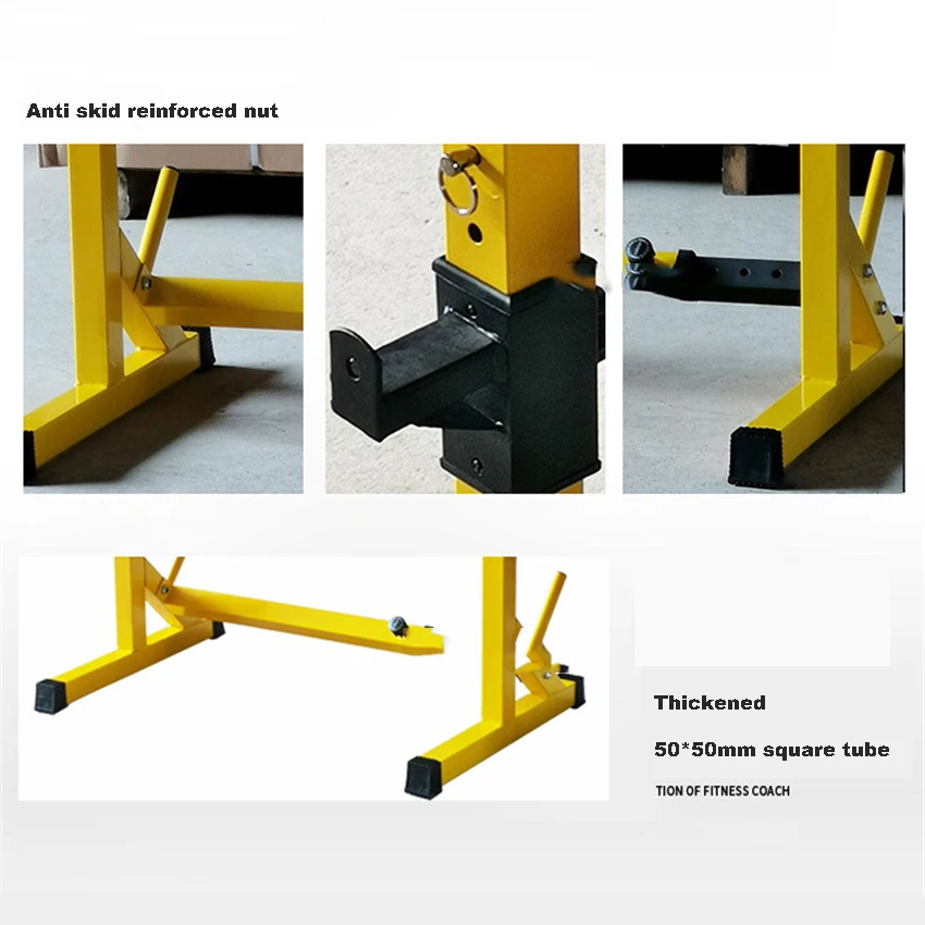 Цельнокроеная стойка для штанги стальная тяжелой атлетики регулируемая высота