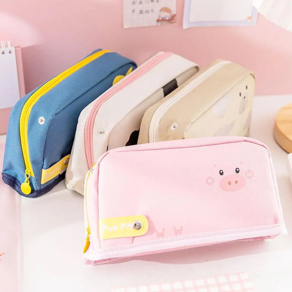 Новинка вместительные школьные принадлежности чехол для ручек с животными