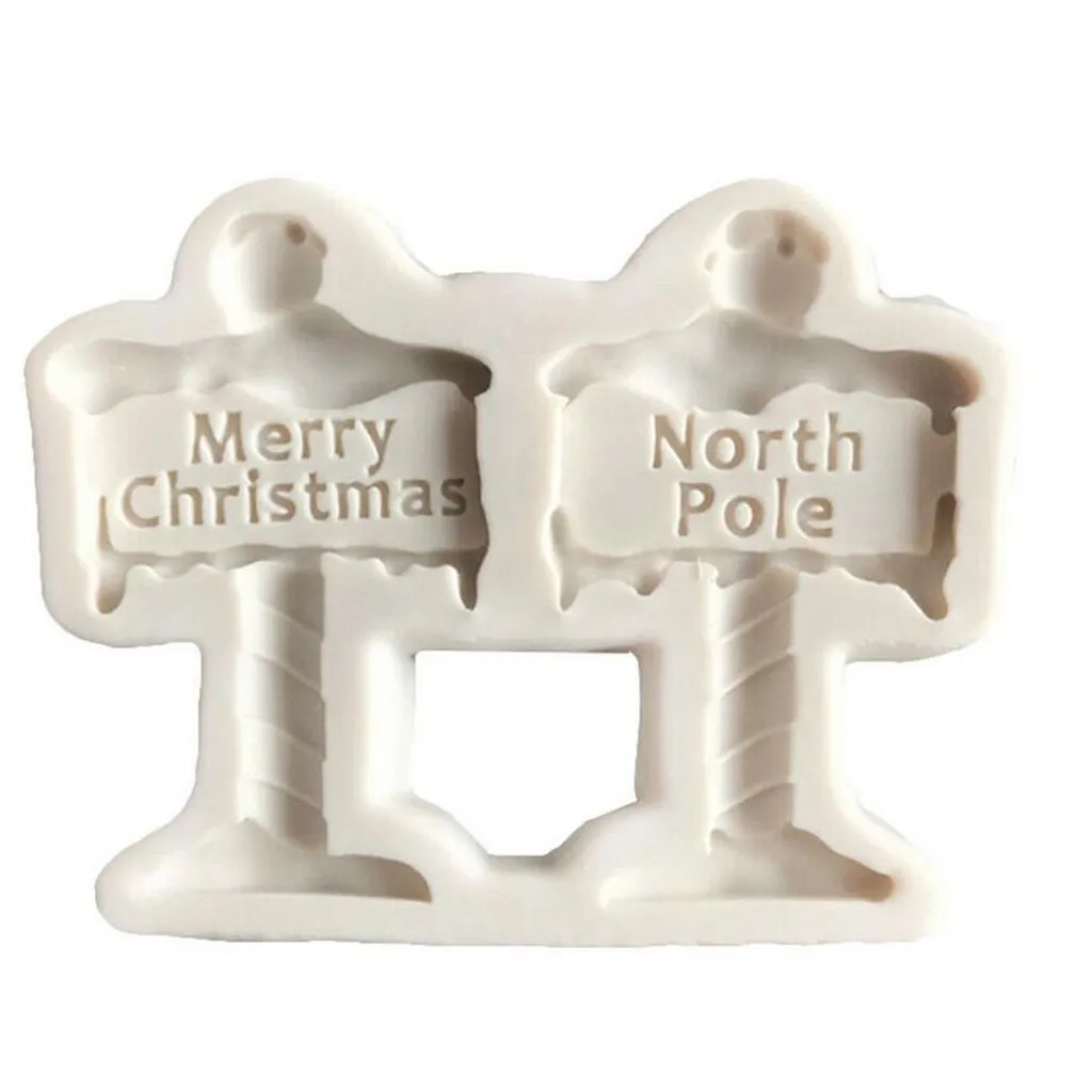 Рождество Fondant (сахарная) торт силиконовая форма для шоколадных конфет формы