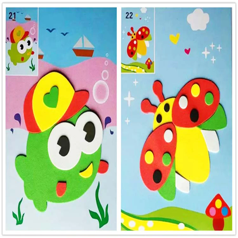 3D наклейки из пены эва 2 шт. Пазл сделай сам ручной работы Детские Обучающие
