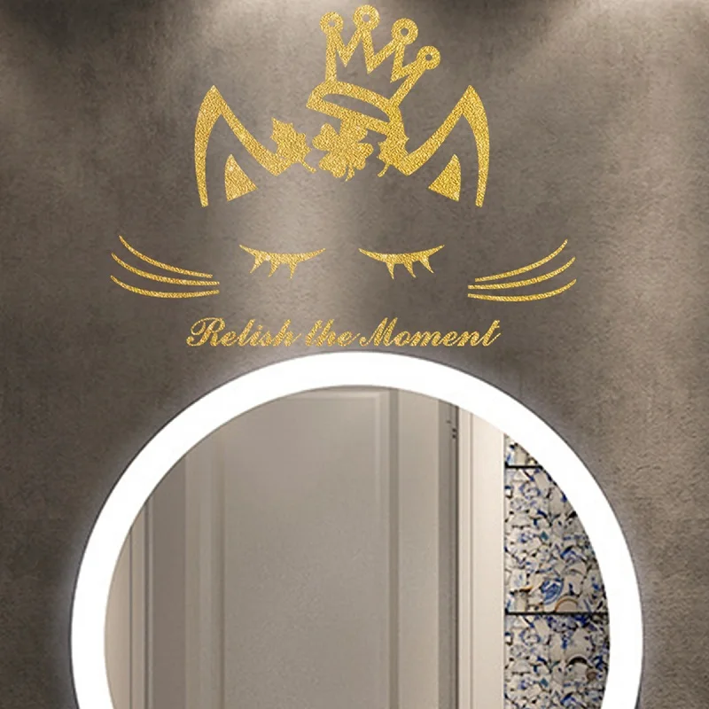 Золотая Корона Zollor kitty английская настенная наклейка спальня гостиная комод фон