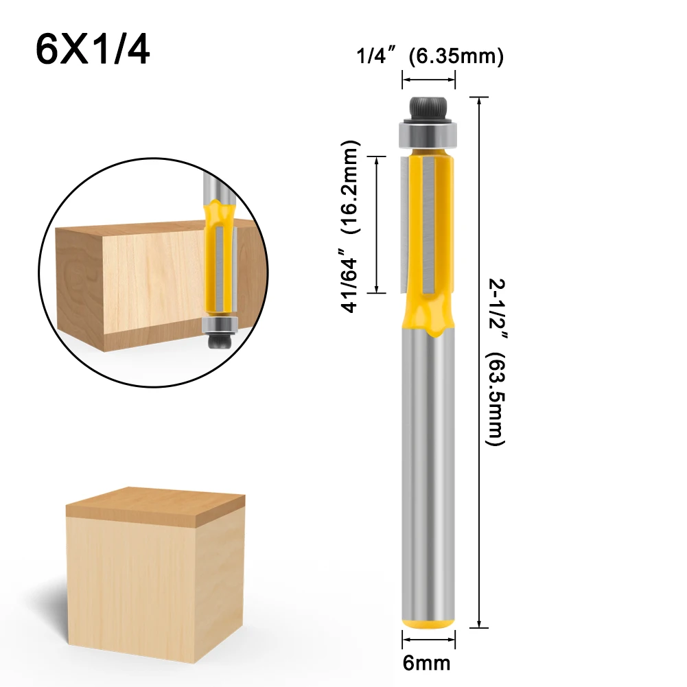 

Фреза 3ZFlush JGZUI для дерева 6 мм, 6.35 мм