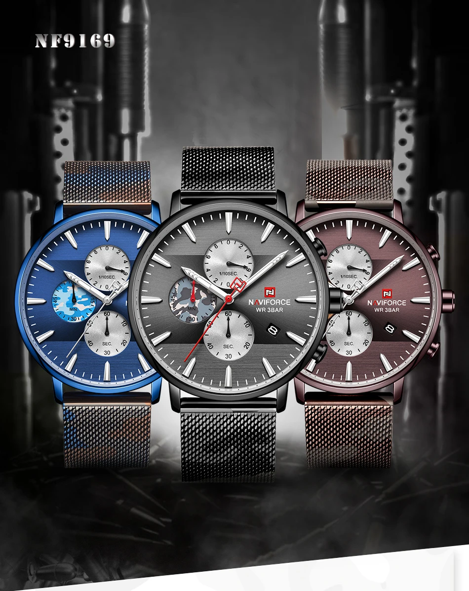 Топ люксовый бренд NAVIFORCE Мужские часы Модные Спортивные кварцевые мужские s часы водонепроницаемые армейские военные наручные часы Relogio Masculino