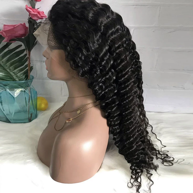 HD прозрачный цвет шнурка глубокая волна 13x6 часть фронта человеческих волос