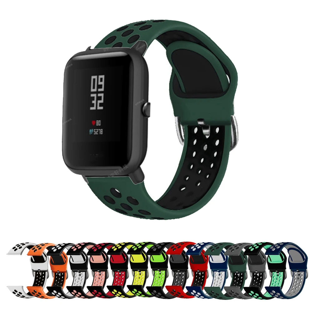 

Силиконовый ремешок для часов Xiaomi Huami Amazfit GTS GTR 42 мм, браслет для часов Amazfit Bip Youth /LITE/S, аксессуары