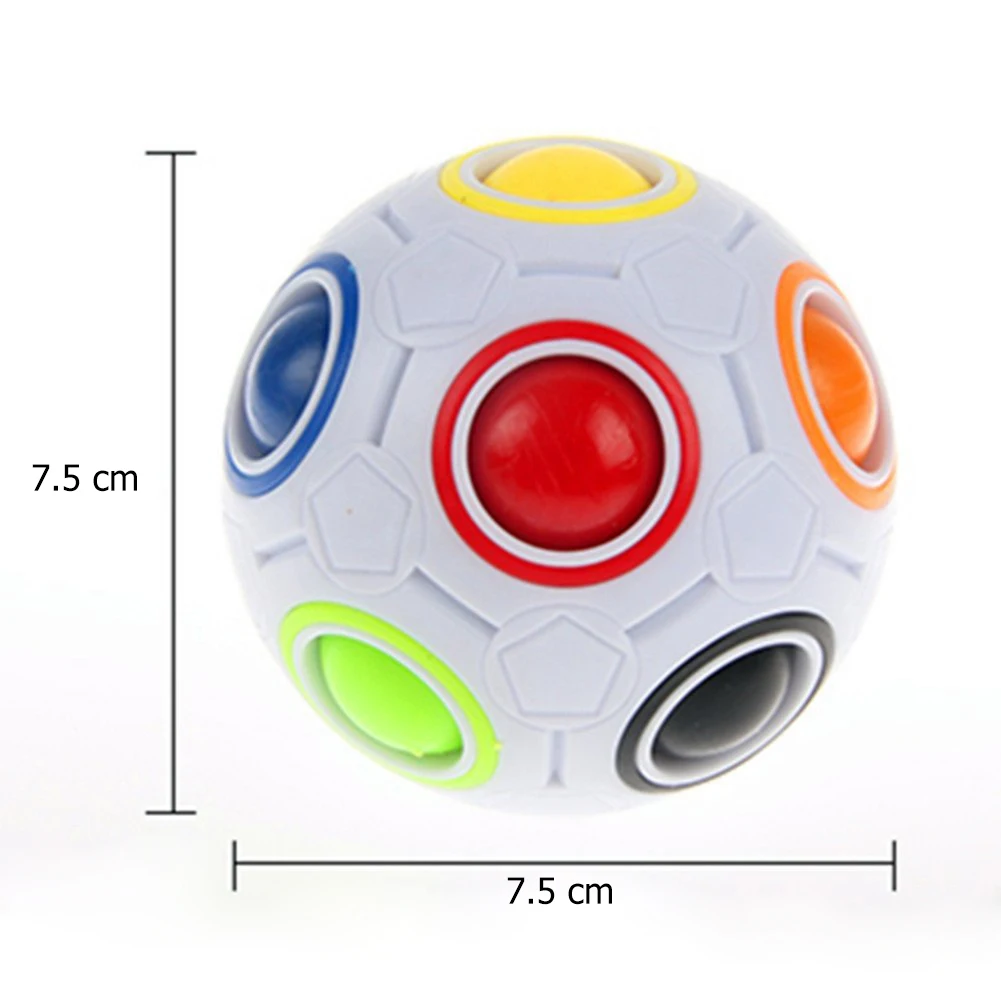 Bolas y cubos de arco iris m&aacute;gico creativo para ni&ntilde;os y adultos, rompecabezas de velocidad, Bola de aprendizaje educativo, Regalos divertidos, juguetes para aliviar el estr&eacute;s-5