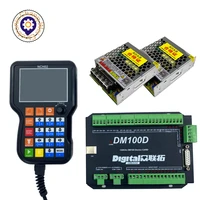 cnc handle motion controller nch02 345axisoptional125 khz pulse u disk read g code 24v 75w meanwell switching power supply
