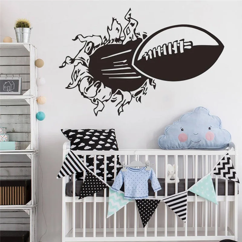Наклейка на стену с изображением американского футбола мяча спортивной