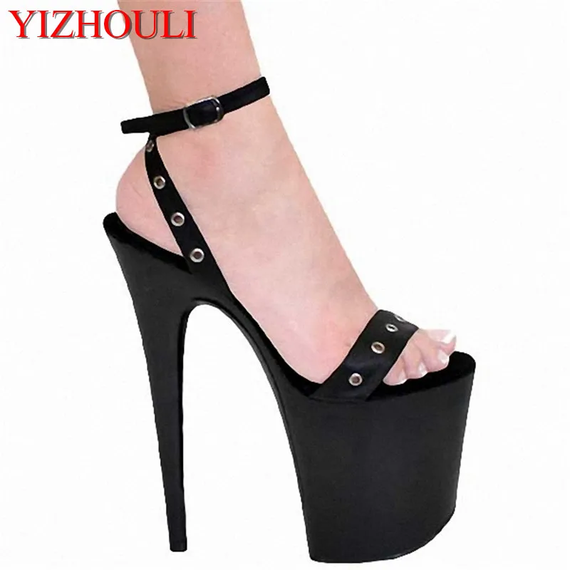 With high 20cm shoes props Paris temperament of the lacquer that bake bottom sandals ultra-high with lady Dance Shoes