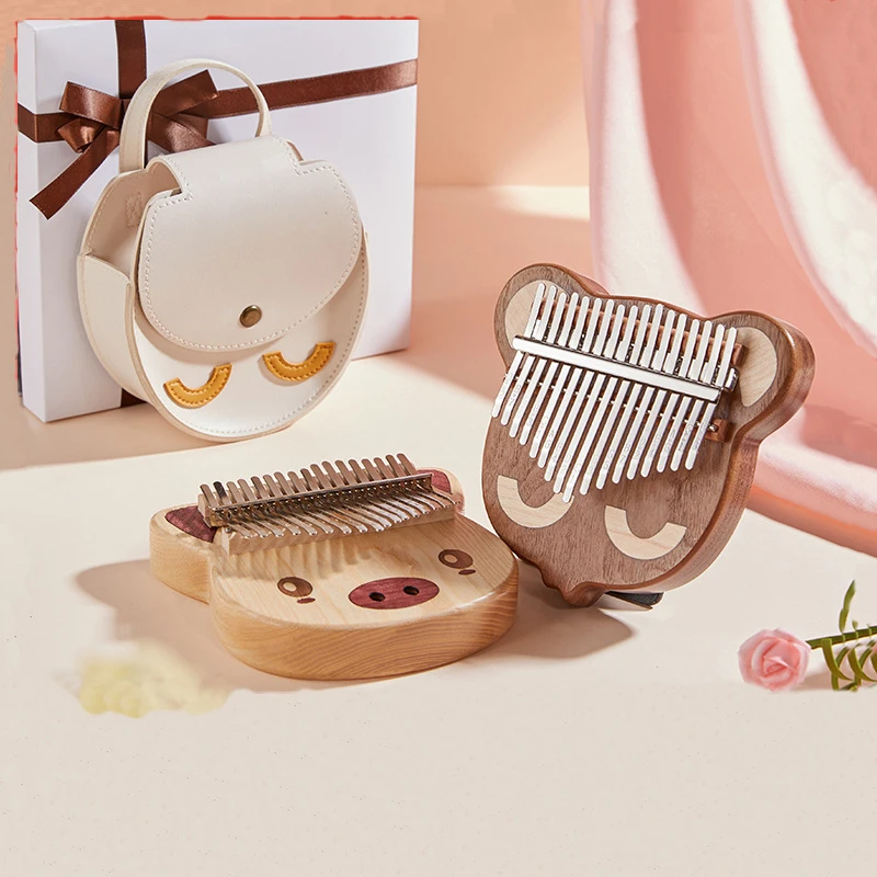 17 клавишная клавиатура калимба из Африканского красного дерева с изображением