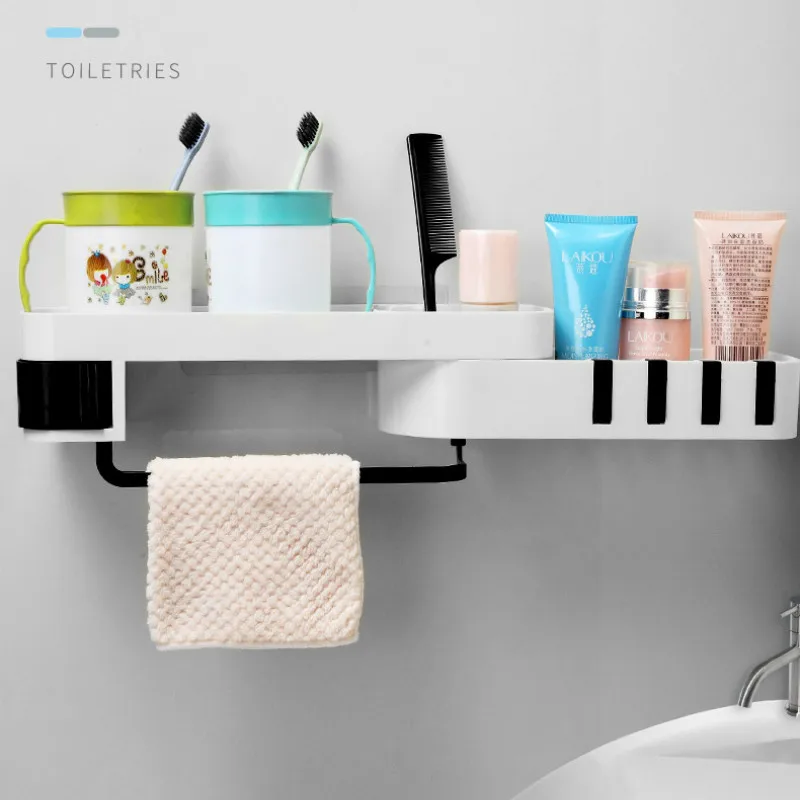 Полка для ванной вращающаяся вешалка полотенец органайзер хранения туалета