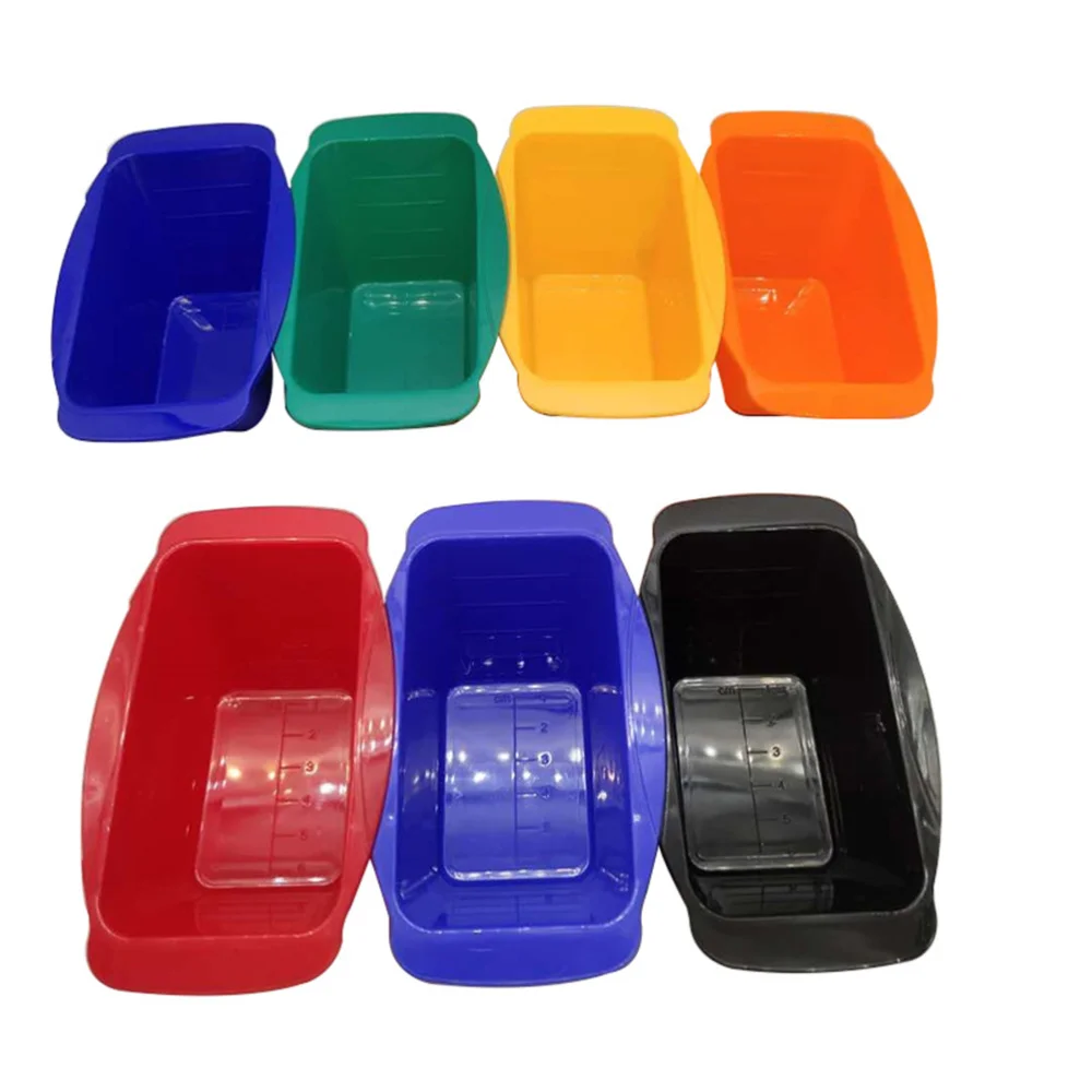 

1 Set 7pcs Salon Supplies Hair Dyeing Bowl Kit Hair Dye Bowl with Scale Hair Dyeing Tool (Colorful)