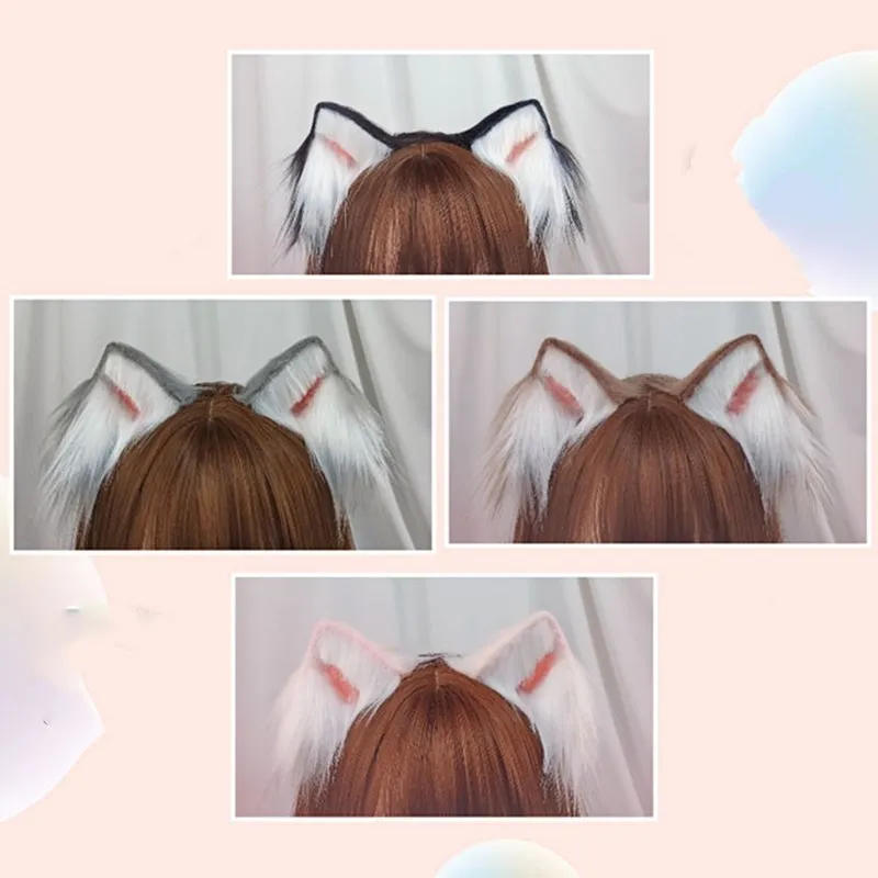 

Cat Ears Lolita Animal Ears Hair Band Harajuku Lovely Cos Lolita Head Trim Clip Kc Gothic Ears KC Hairband Quality Hairbands