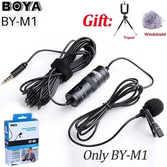 BY-M1 Only Boya BY-WM4 Mark II/WM4 Pro петличный беспроводной микрофон с отворотом Студийный микрофон для sony DSLR DJI Osmo Mobile 2 смартфон BY-M1 микрофоном - Цвет: BY-M1 Only