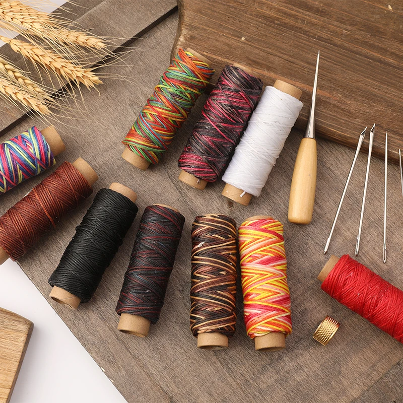 

LMDZ 21Pcs Leather Craft Hand Stitching Waxed Thread Kits for Leather Craft Sewing Tools Needles Awls for Leather Working DIY